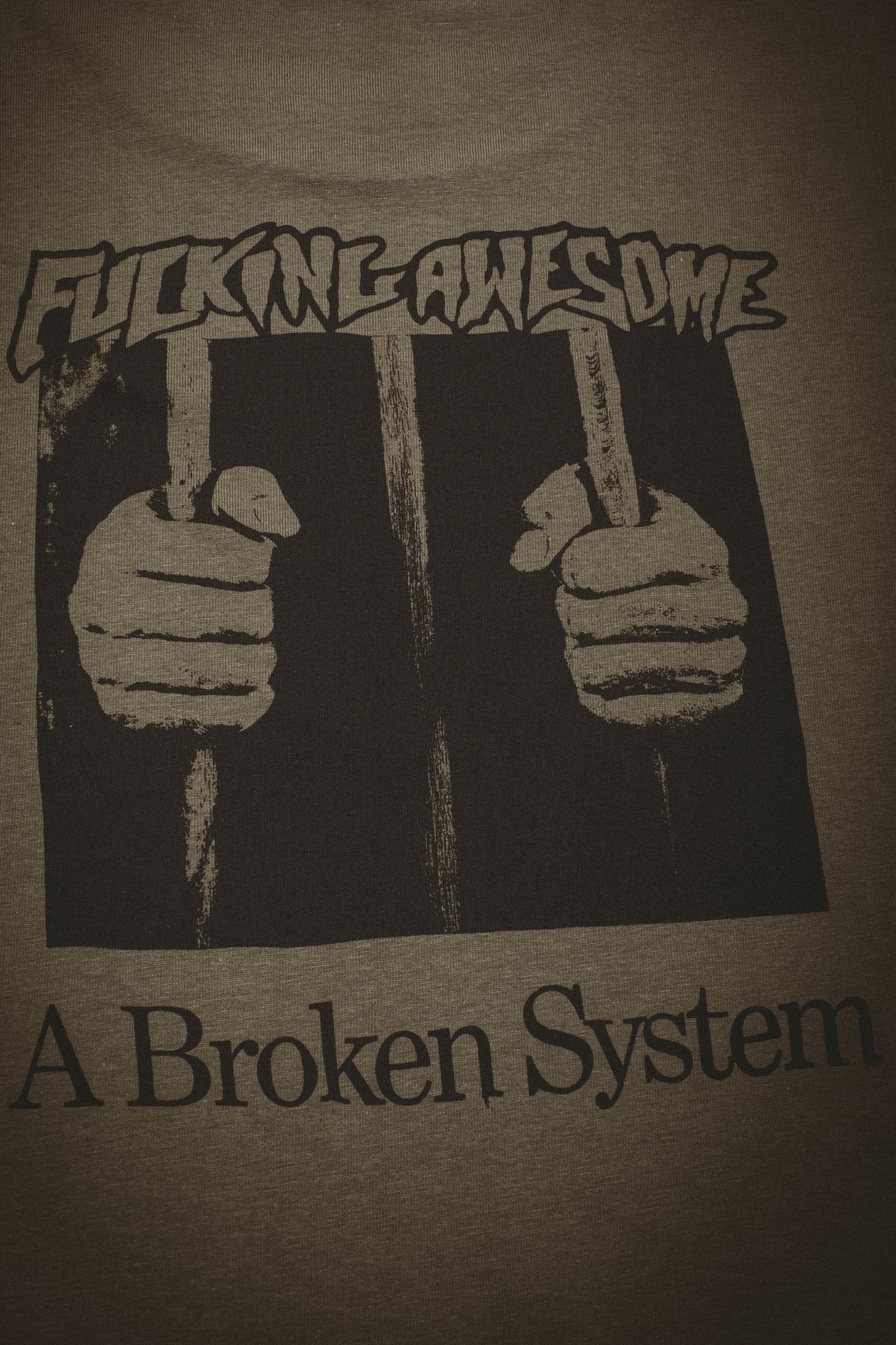 A BROKEN SYSTEM S/S TEE (OLIVE)