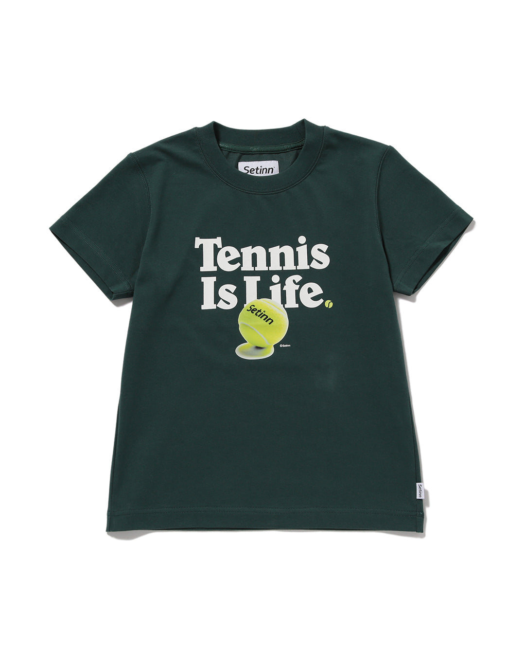 TENNIS IS LIFE TEE(D.GREEN)