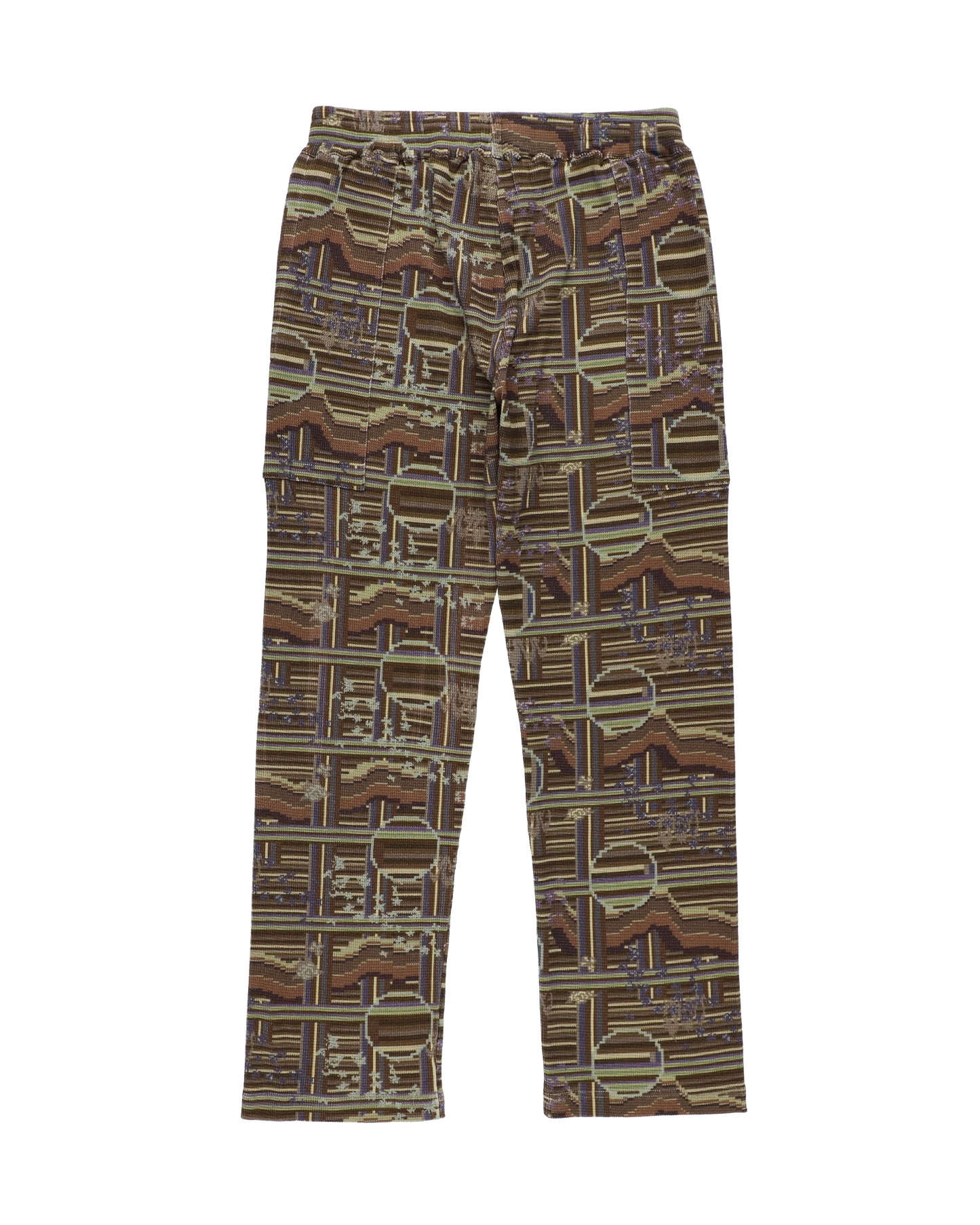 BORDER WAFFLE PANTS (SEPIA)