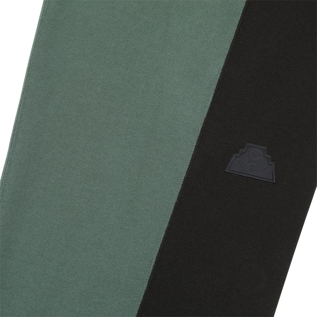 PANELED TWO TONE JOG PANTS (GREEN)