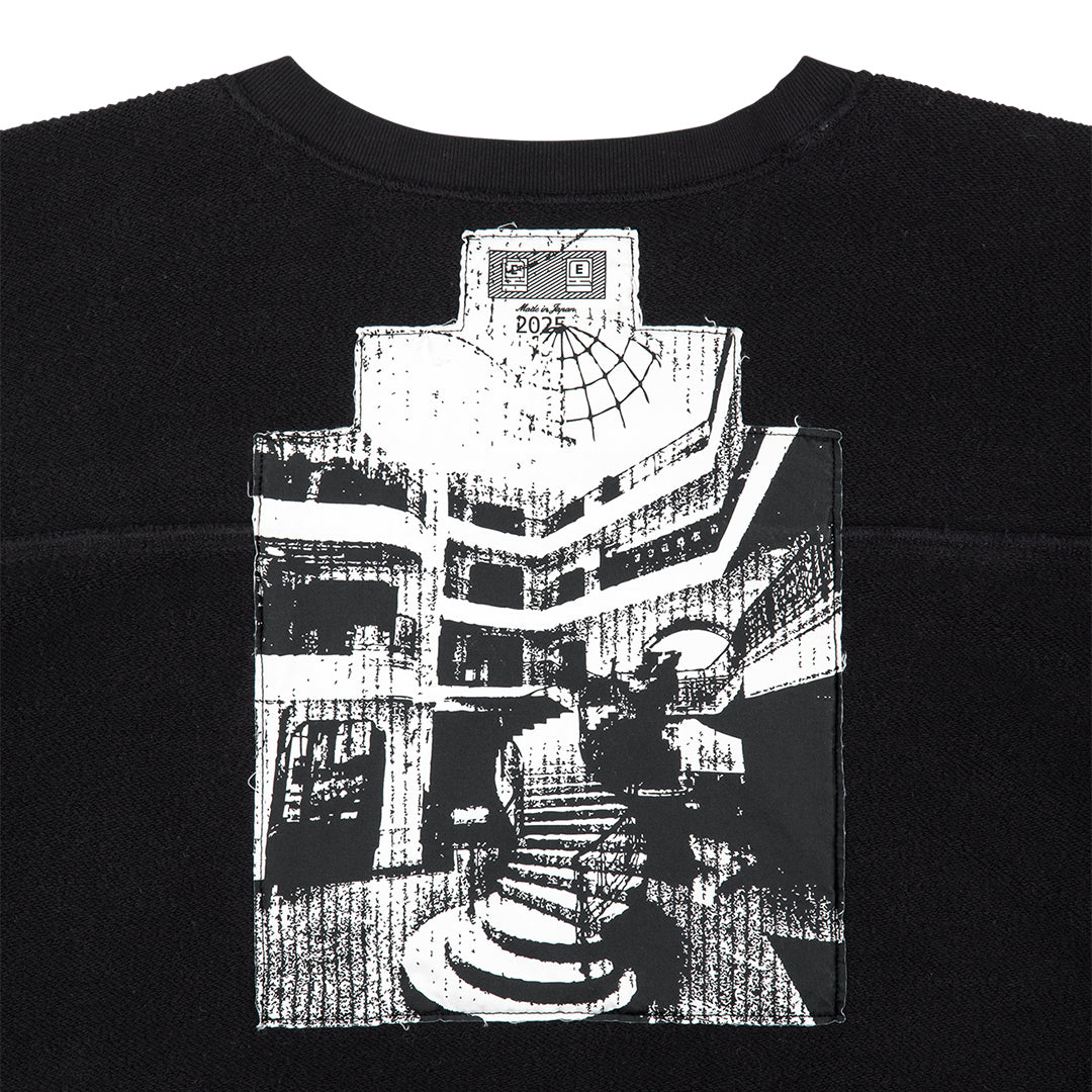 COTTON TRACK CREW NECK (BLACK)