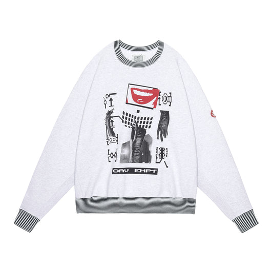 LIPS DISPLAY CREW NECK (GREY)