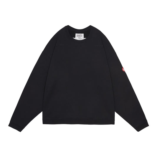 SOLID LOOSE CREW NECK (BLACK)