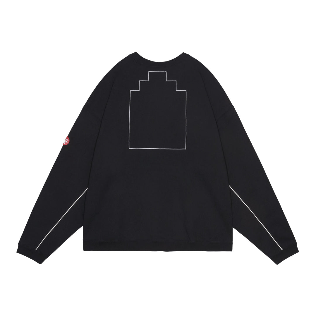 SOLID LOOSE CREW NECK (BLACK)