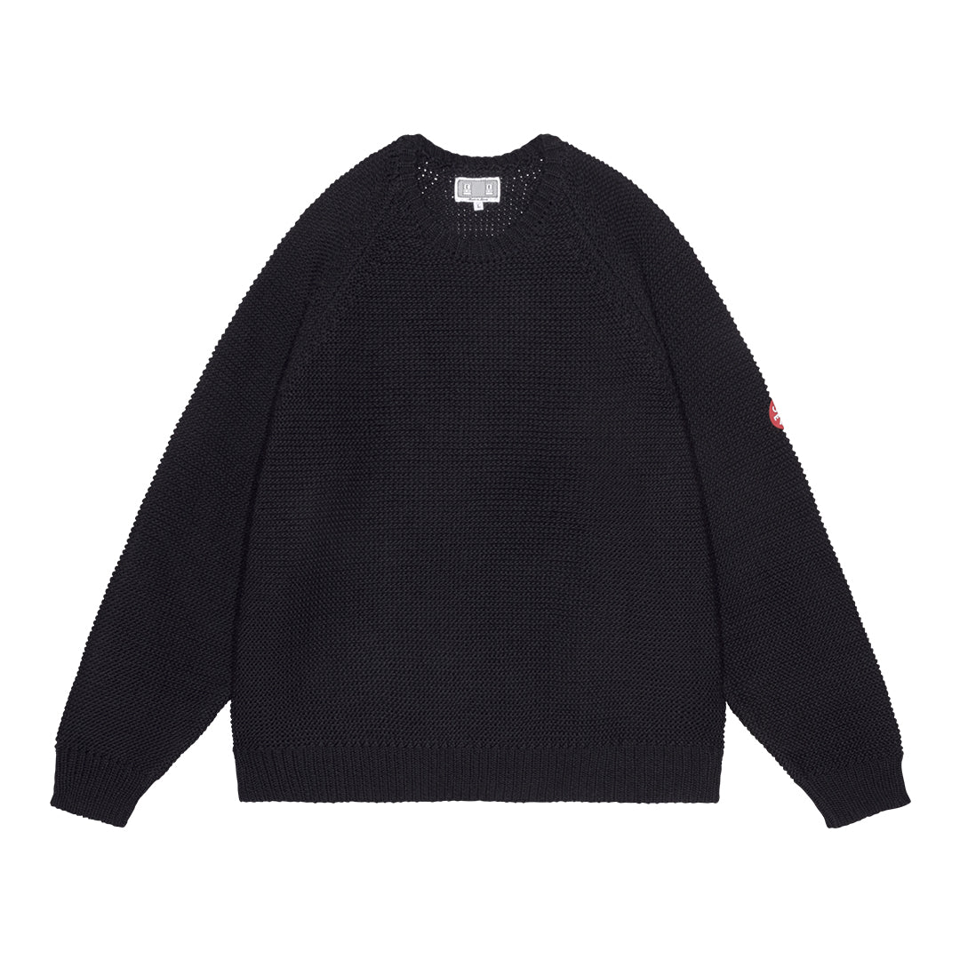 RAGLAN SLEEVE COTTON KNIT (BLACK)