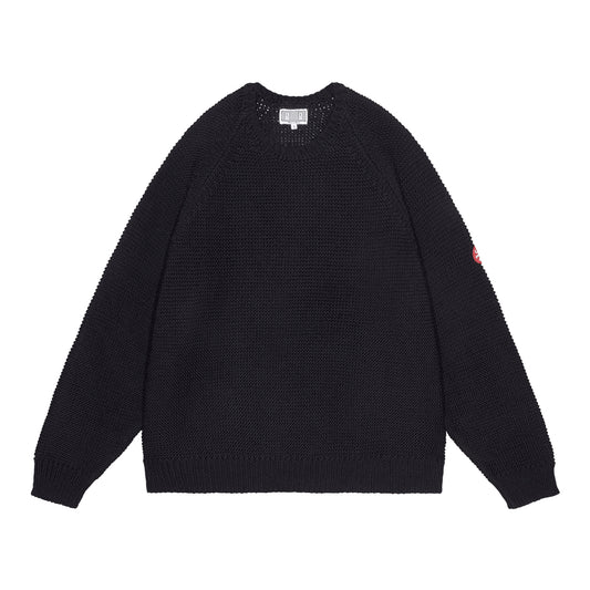 RAGLAN SLEEVE COTTON KNIT (BLACK)
