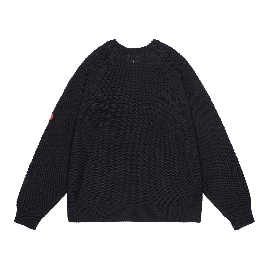 RAGLAN SLEEVE COTTON KNIT (BLACK)