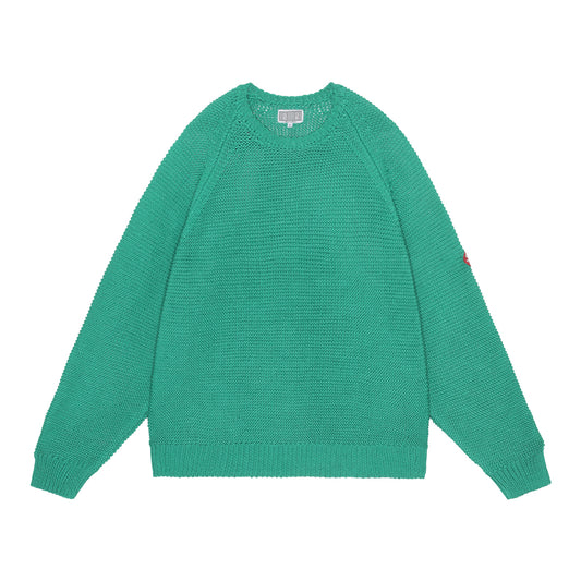 RAGLAN SLEEVE COTTON KNIT (GREEN)