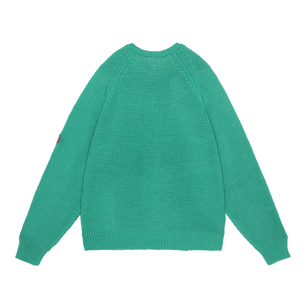 RAGLAN SLEEVE COTTON KNIT (GREEN)