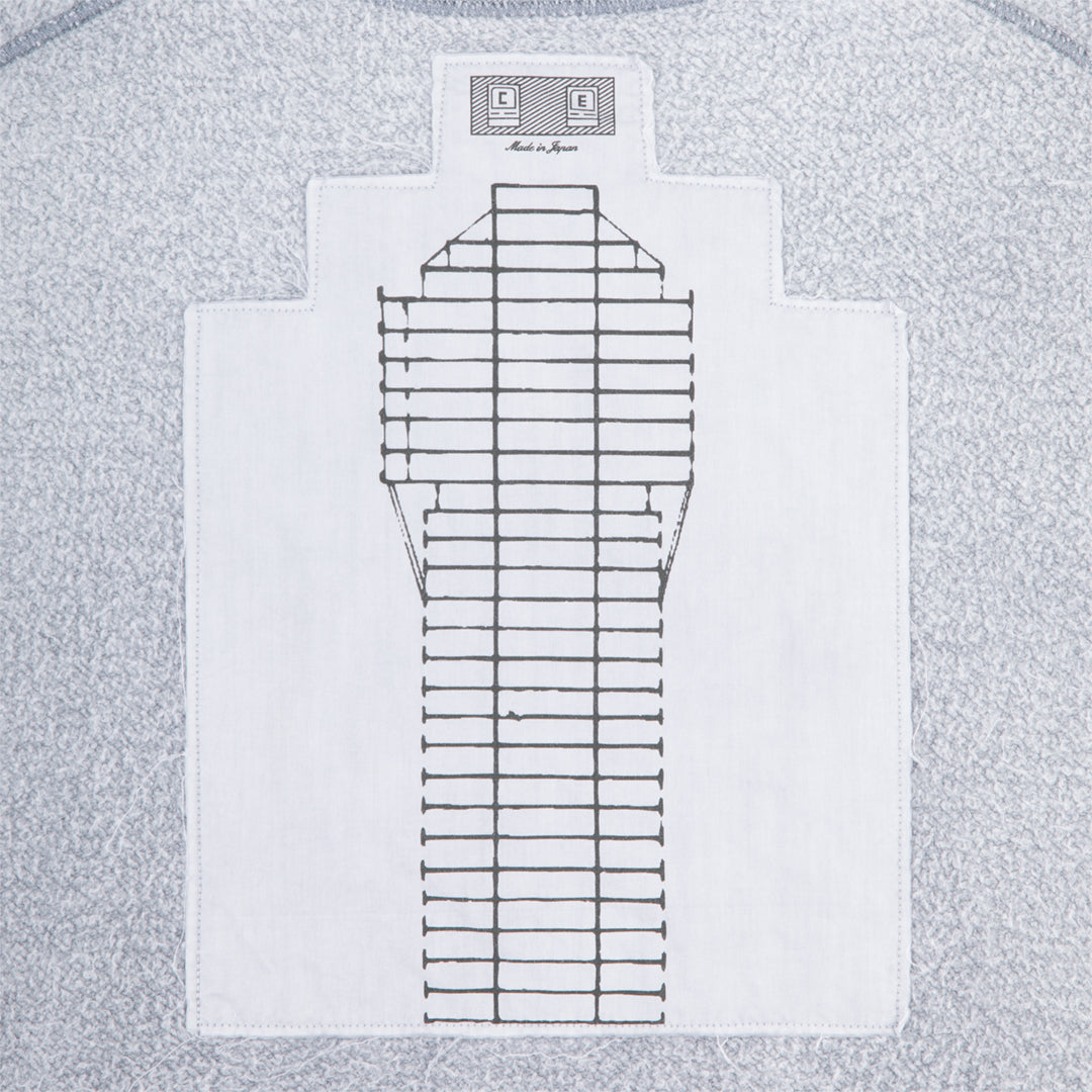 OVERDYE PANEL SHOULDER CREW NECK (GREY)
