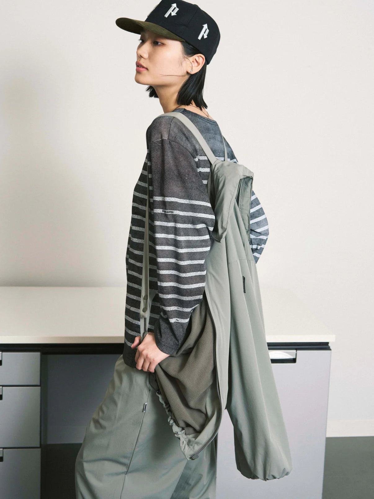 CUSHY FLEECE COLLAR JACKET(GREY)