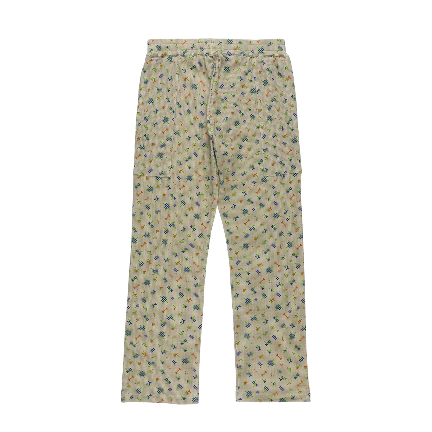 FLOWER WAFFLE PANTS (BEIGE)