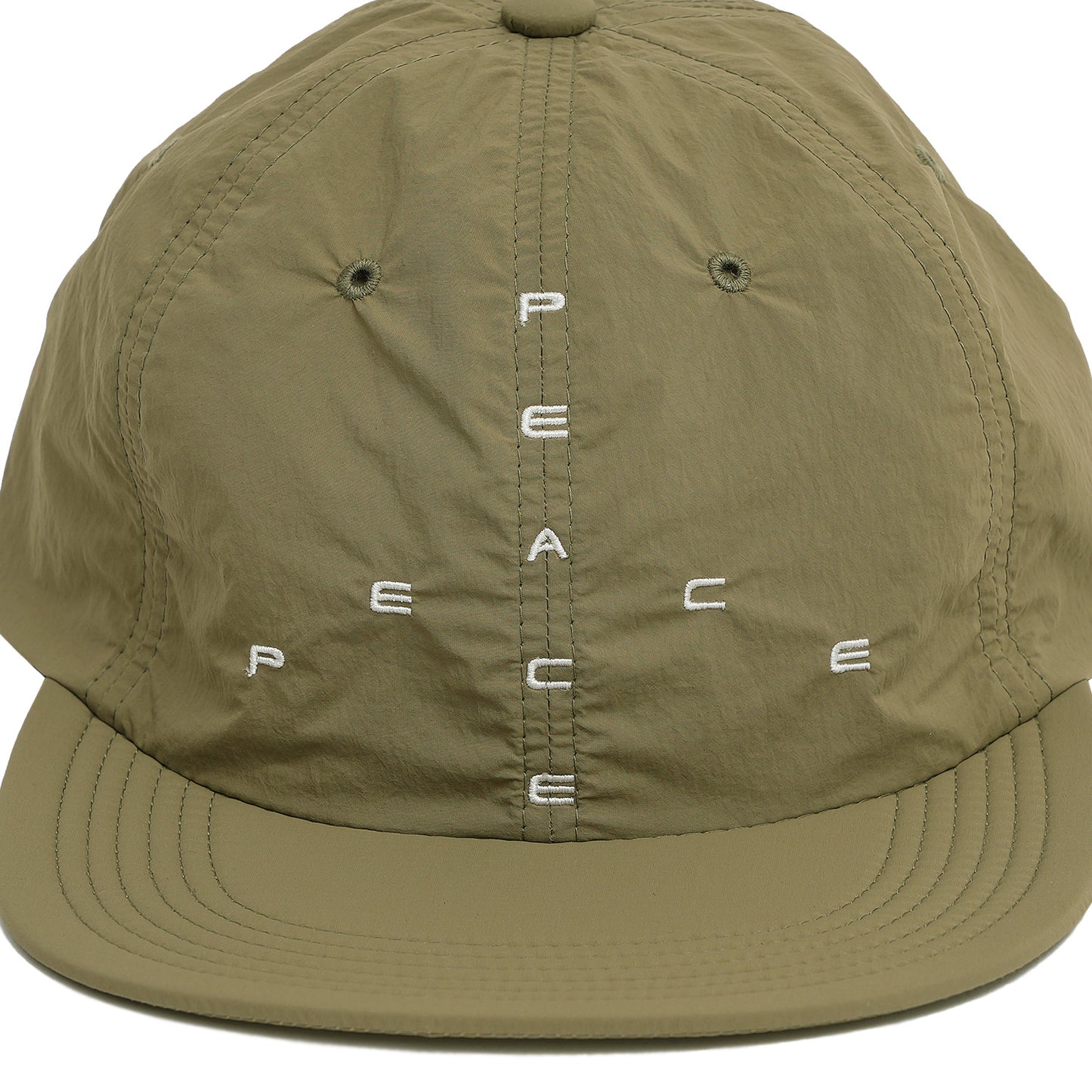 SOFT BRIM 6 PANEL CAP (BIG PEACE) DK.OLIVE