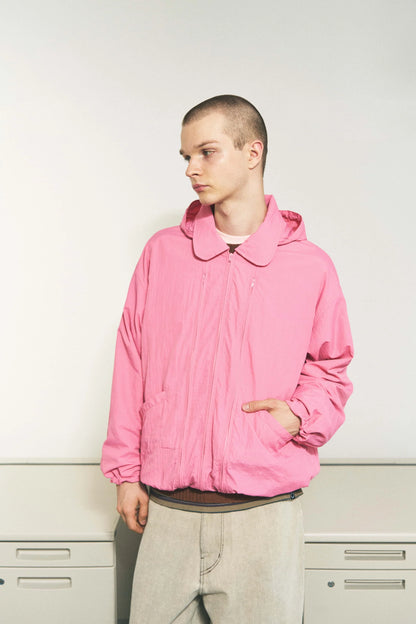 CRUSHED NYLON FULL PACK JACKET (BROWN)