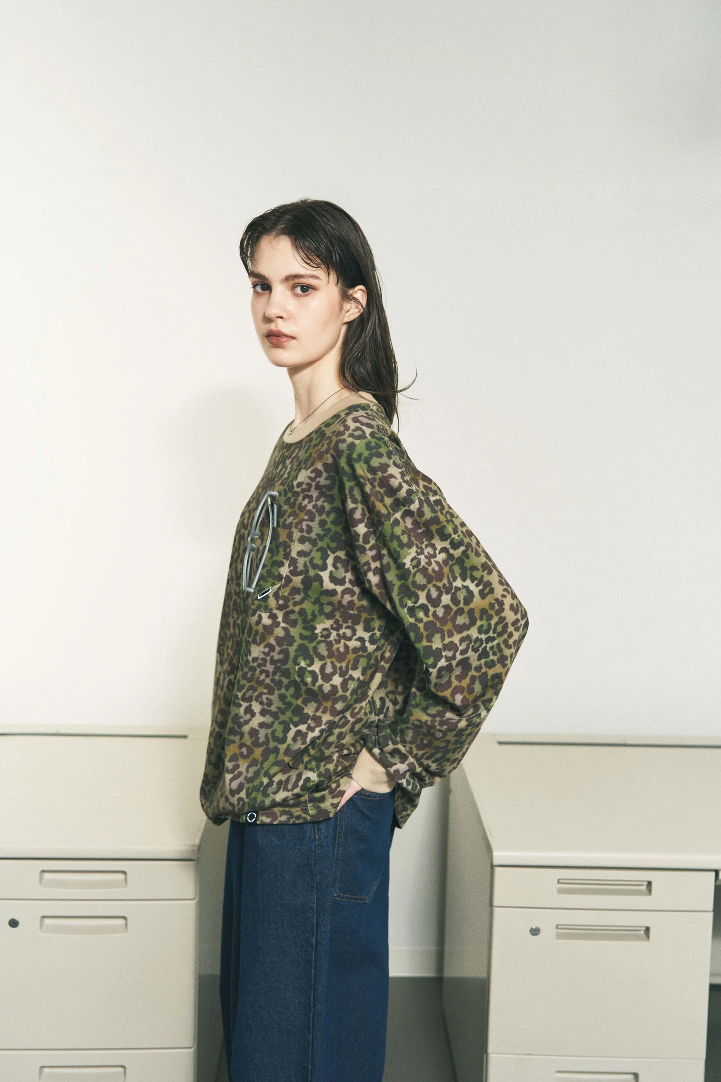 OPTICAL LOOP LS T-SHIRT (LEOPARD)