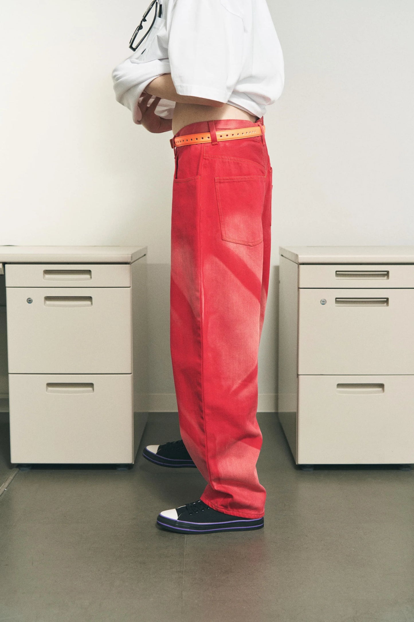 6 POCKET JEANS COLOR LAZER (RED)