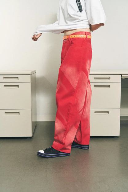 6 POCKET JEANS COLOR LAZER (RED)