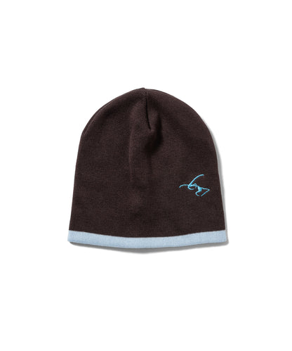 REVERSIBLE BEANIE (BROWN / SAX)