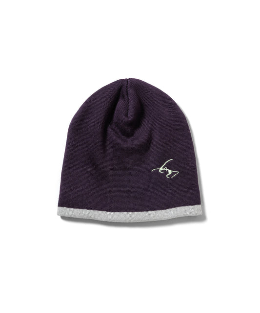 REVERSIBLE BEANIE (PURPLE / GRAY)