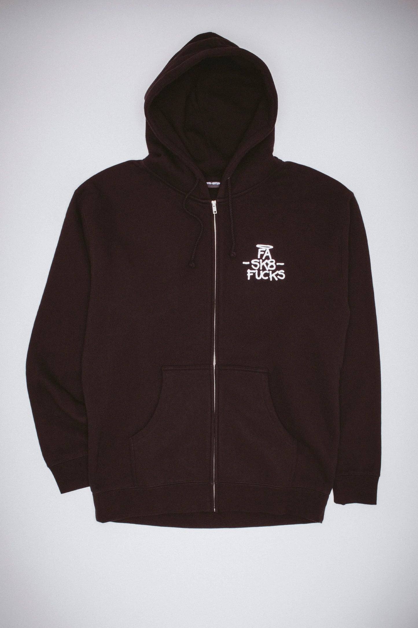 SK8 FUCKS ZIP HOODIE (BLACK)