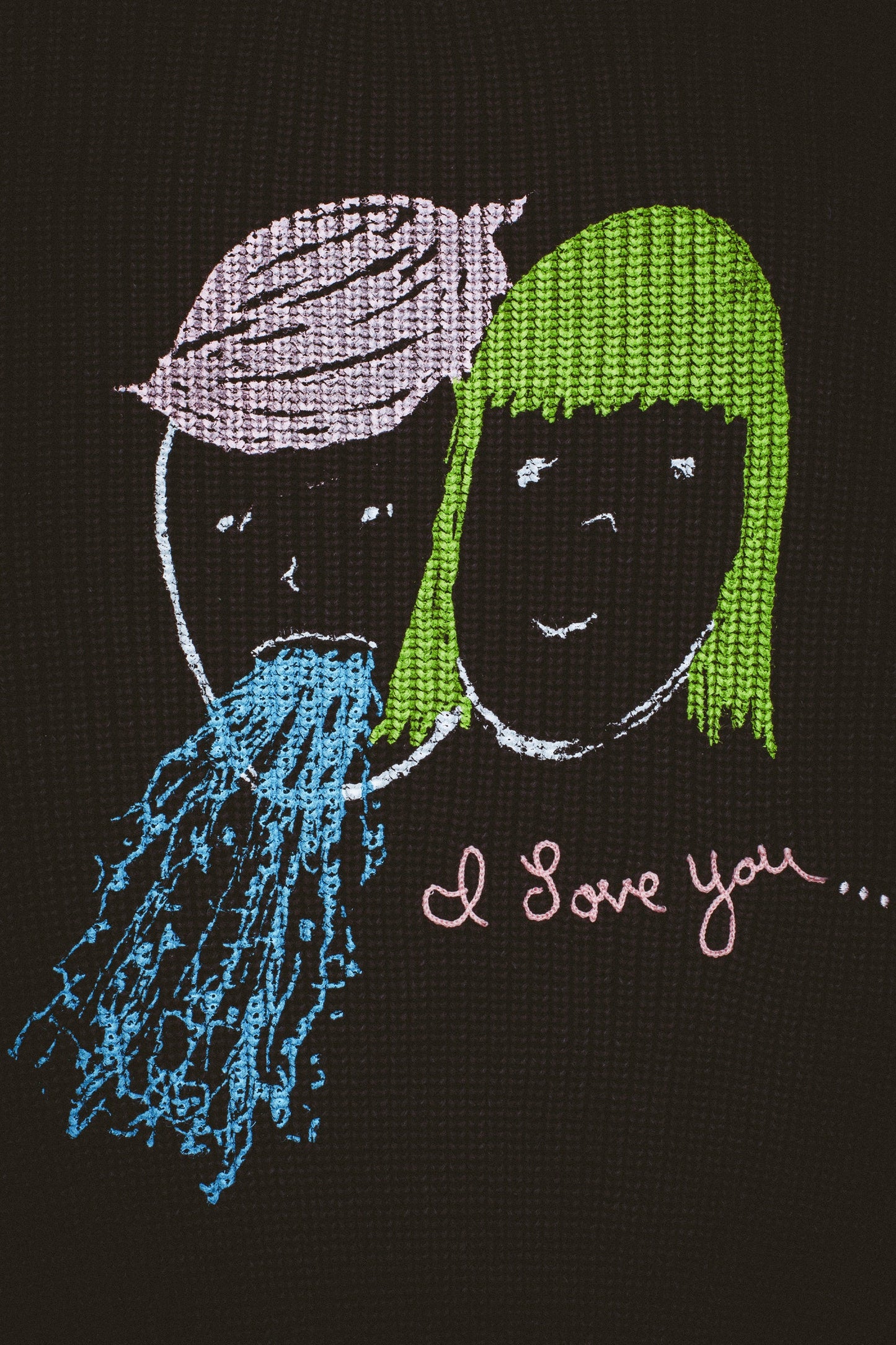 I LOVE YOU OVERDYED SWEATER (BLACK)
