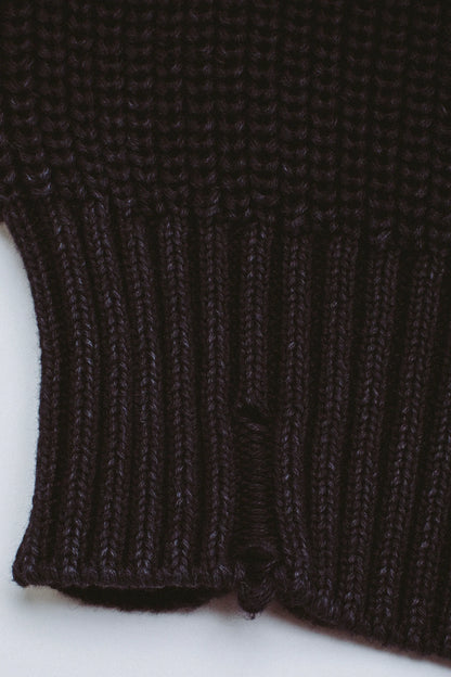 I LOVE YOU OVERDYED SWEATER (BLACK)