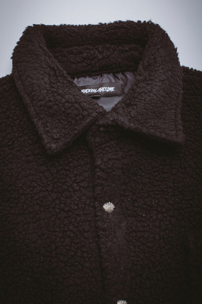 PILE FLEECE OVERSHIRT(BLACK)