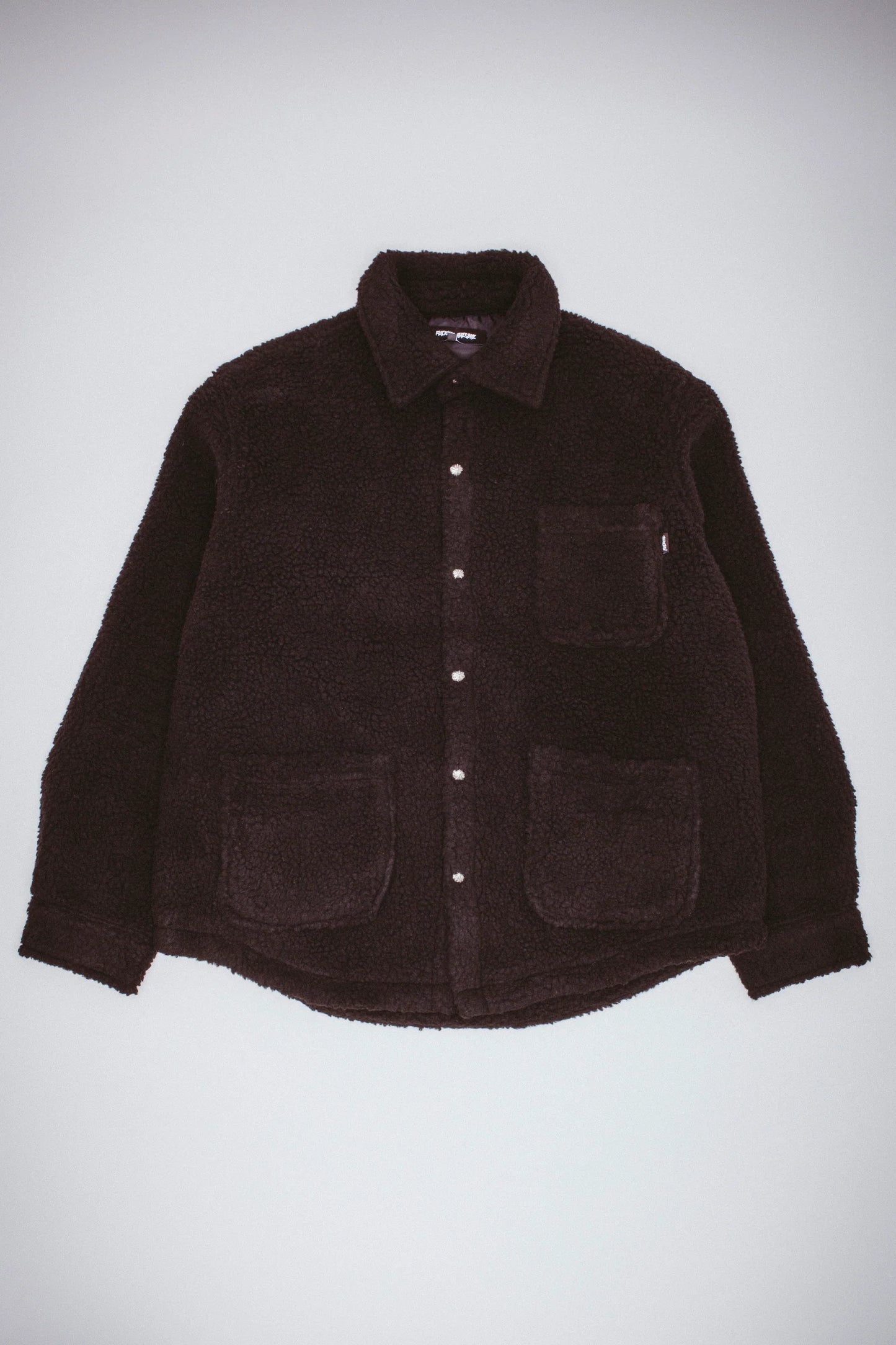 PILE FLEECE OVERSHIRT(BLACK)