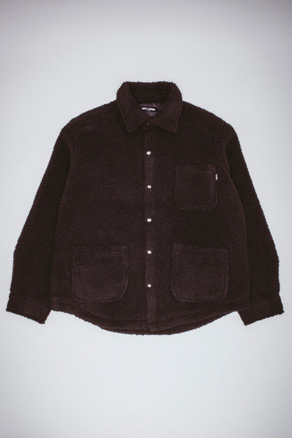 PILE FLEECE OVERSHIRT(BLACK)