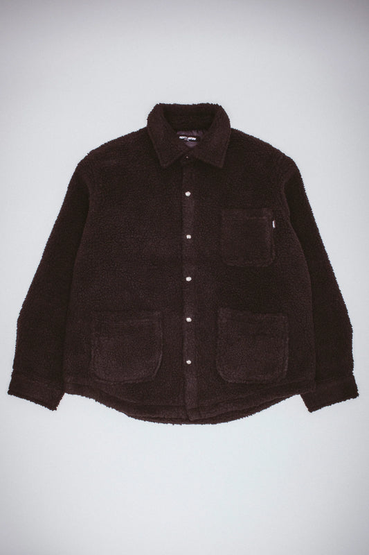 PILE FLEECE OVERSHIRT(BLACK)