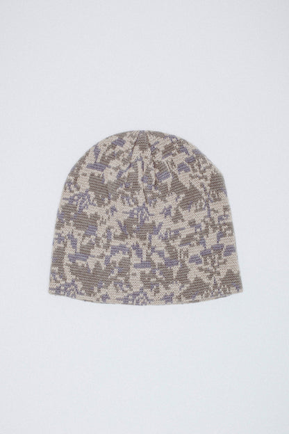 EMBROIDERED STAMP LOGO SKULLY BEANIE (CAMO)