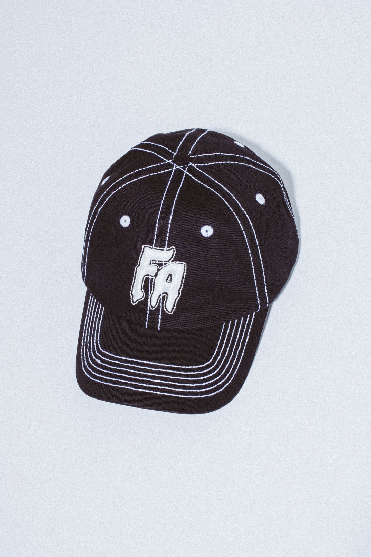 SEDUCTION CONTRAST STITCH 6PANEL HAT (BLACK)