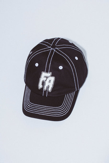 SEDUCTION CONTRAST STITCH 6PANEL HAT (BLACK)