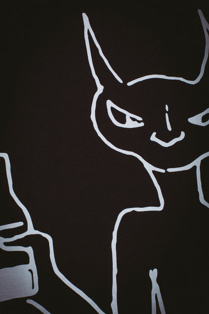 DRUNK ALIEN LONG SLEEVE TEE (BLACK)