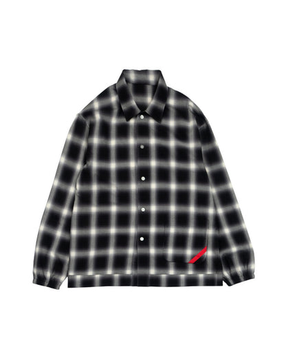 NIGHT SHIRT OMBRE BLACK PLAID