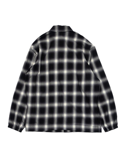 NIGHT SHIRT OMBRE BLACK PLAID