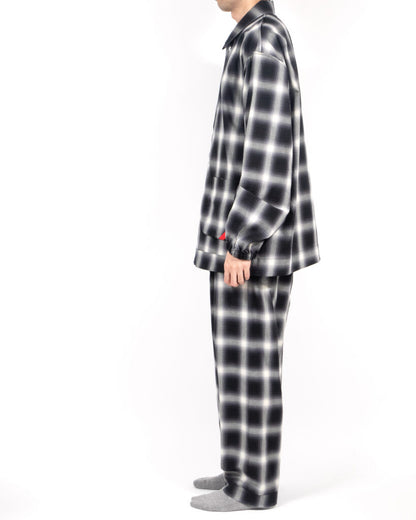 NIGHT SHIRT OMBRE BLACK PLAID