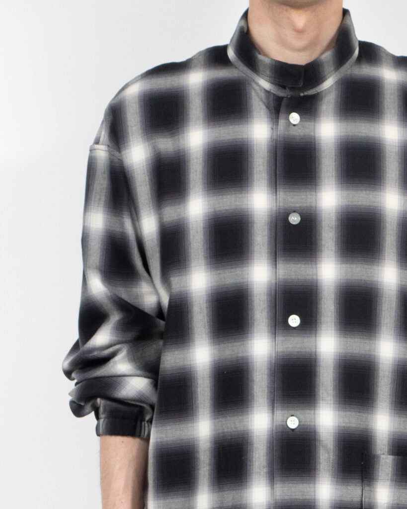 NIGHT SHIRT OMBRE BLACK PLAID