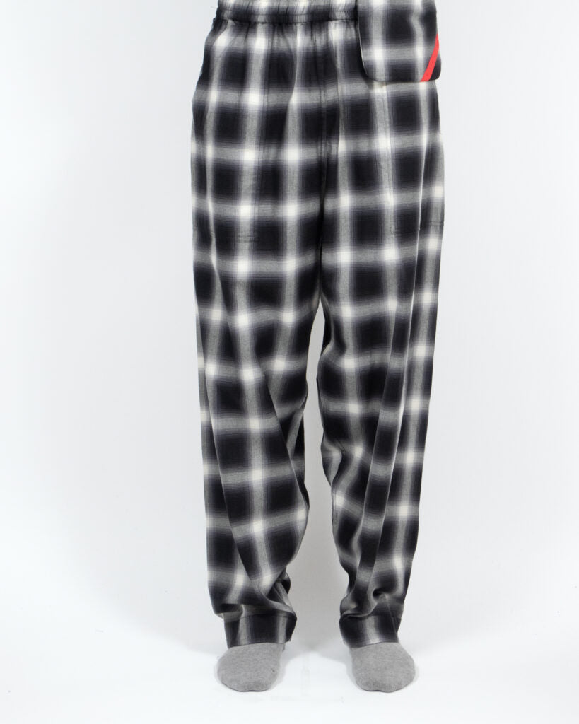 NIGHT PANTS OMBRE BLACK PLAID