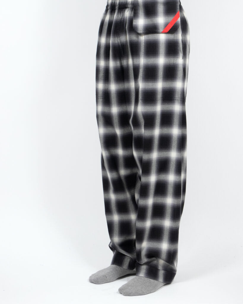 NIGHT PANTS OMBRE BLACK PLAID