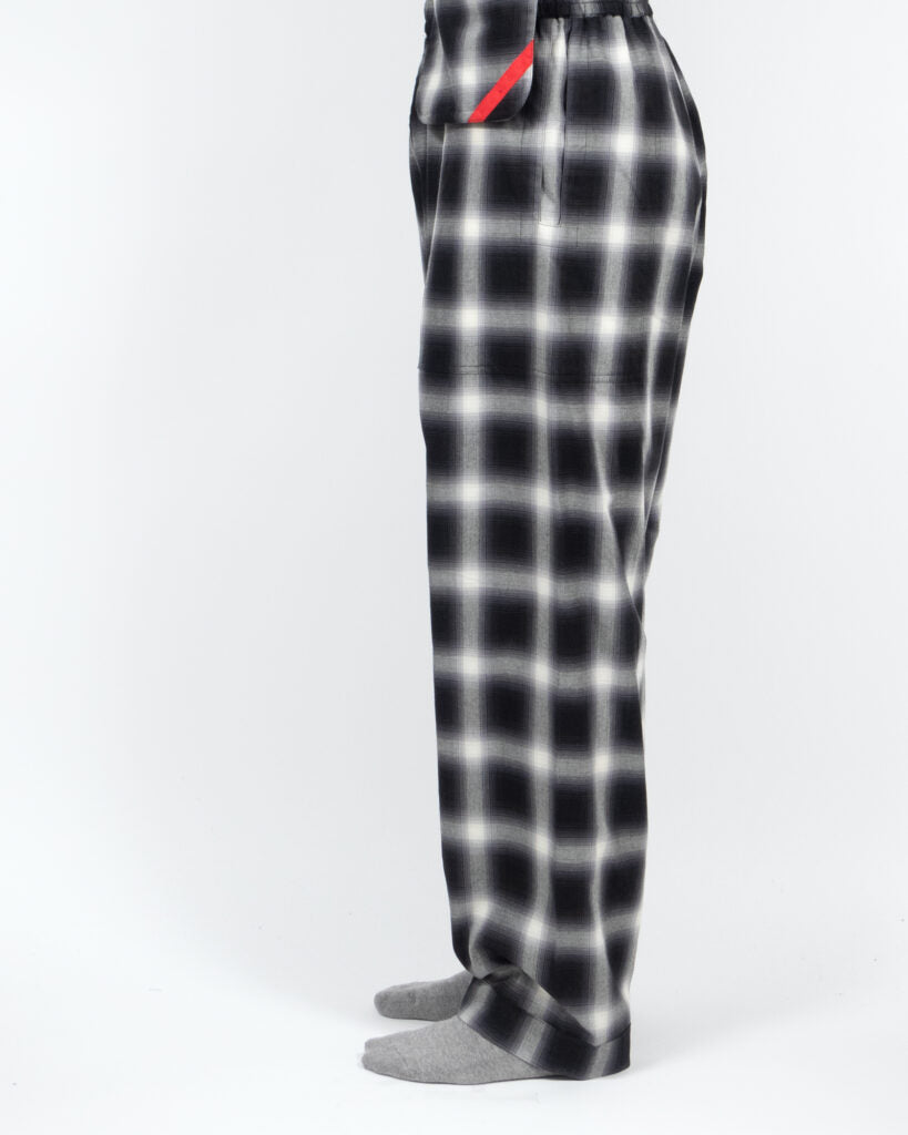 NIGHT PANTS OMBRE BLACK PLAID