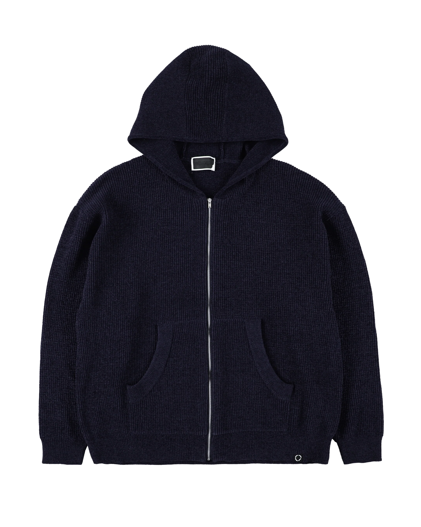 CORDY KNIT ZIP HOODIE (NAVY)