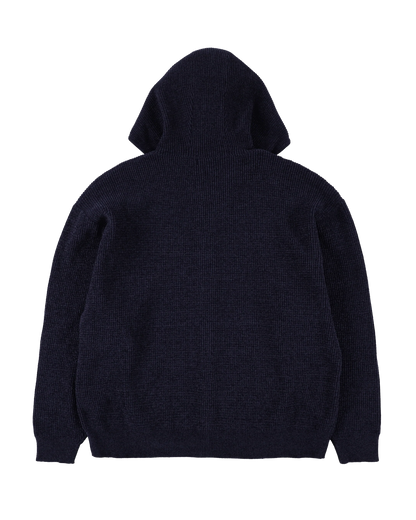 CORDY KNIT ZIP HOODIE (NAVY)