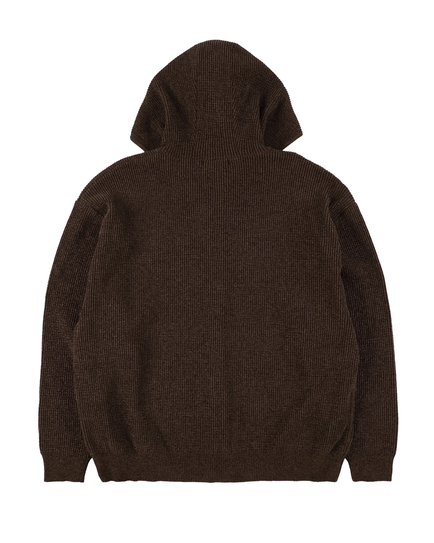CORDY KNIT ZIP HOODIE (BROWN)