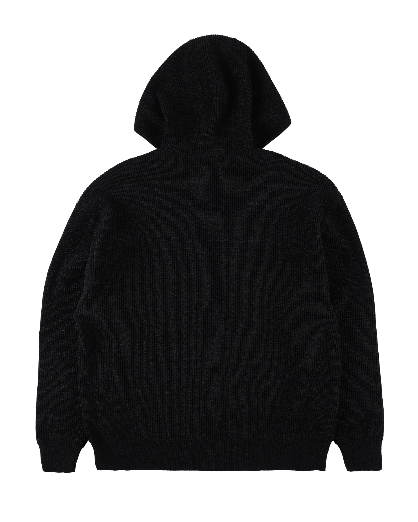CORDY KNIT ZIP HOODIE (BLACK)
