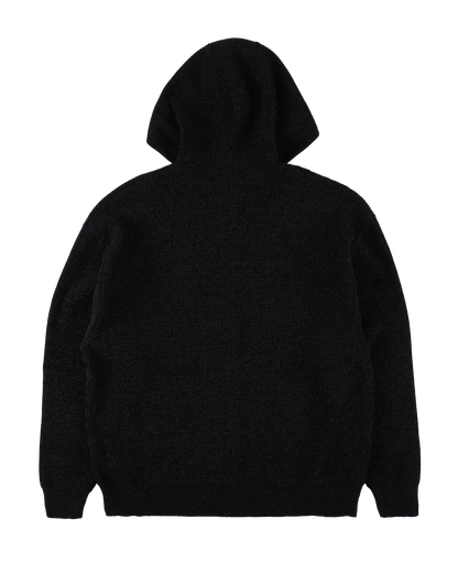 CORDY KNIT ZIP HOODIE (BLACK)