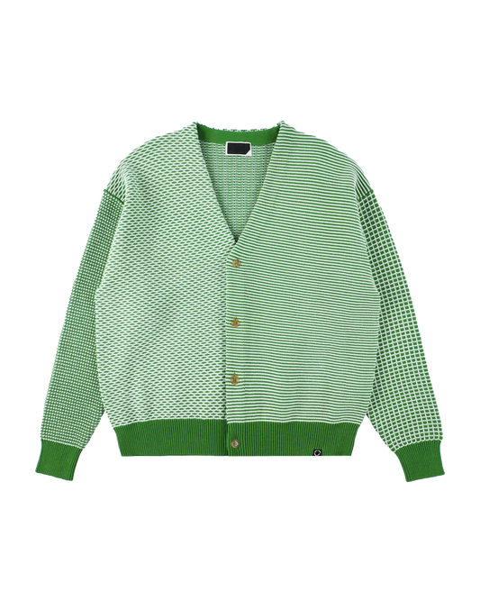 MULTI KNIT CARDIGAN (GREEN)