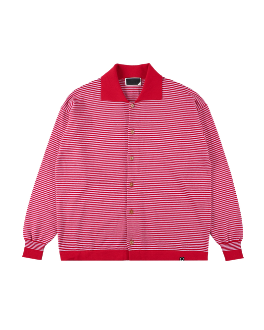 STRIPE KNIT SHIRT (RED)
