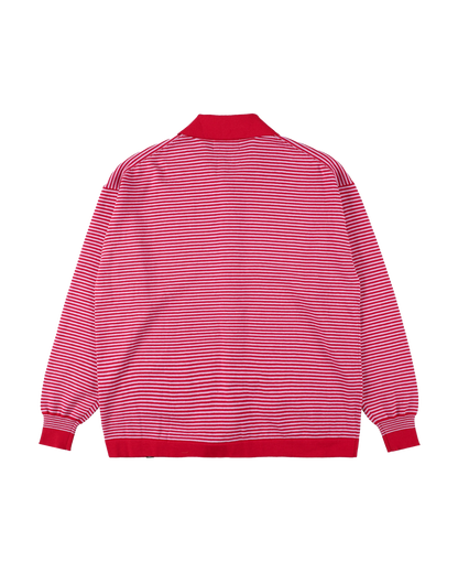 STRIPE KNIT SHIRT (RED)