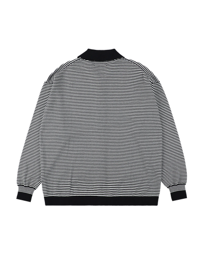 STRIPE KNIT SHIRT (BLACK)